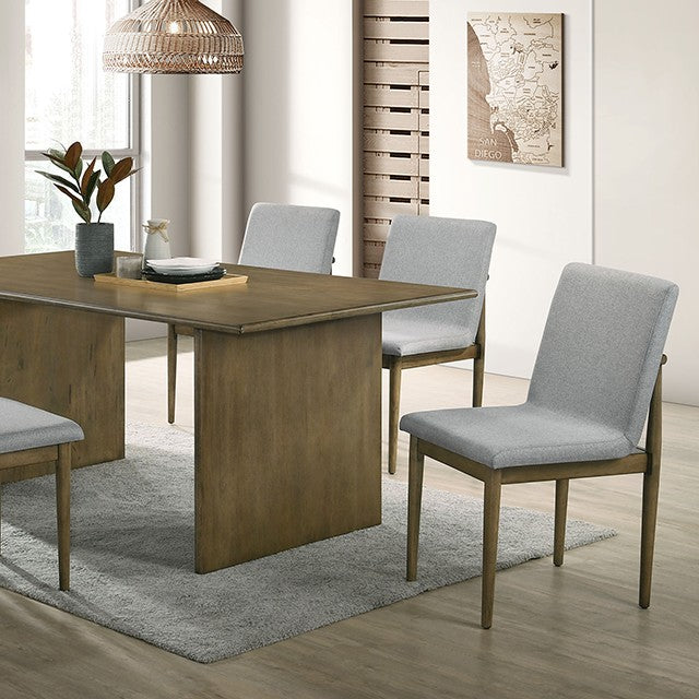 St Gallen Natural Tone & Light Gray Dining Table - Ornate Home