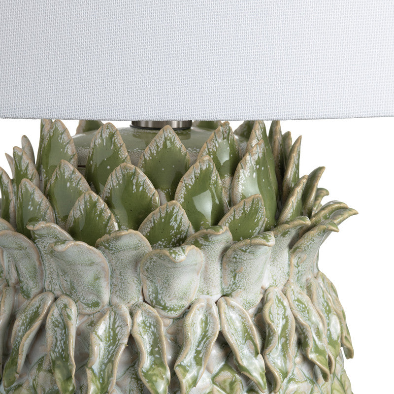 St. Simon Green/White Table Lamp - Ornate Home