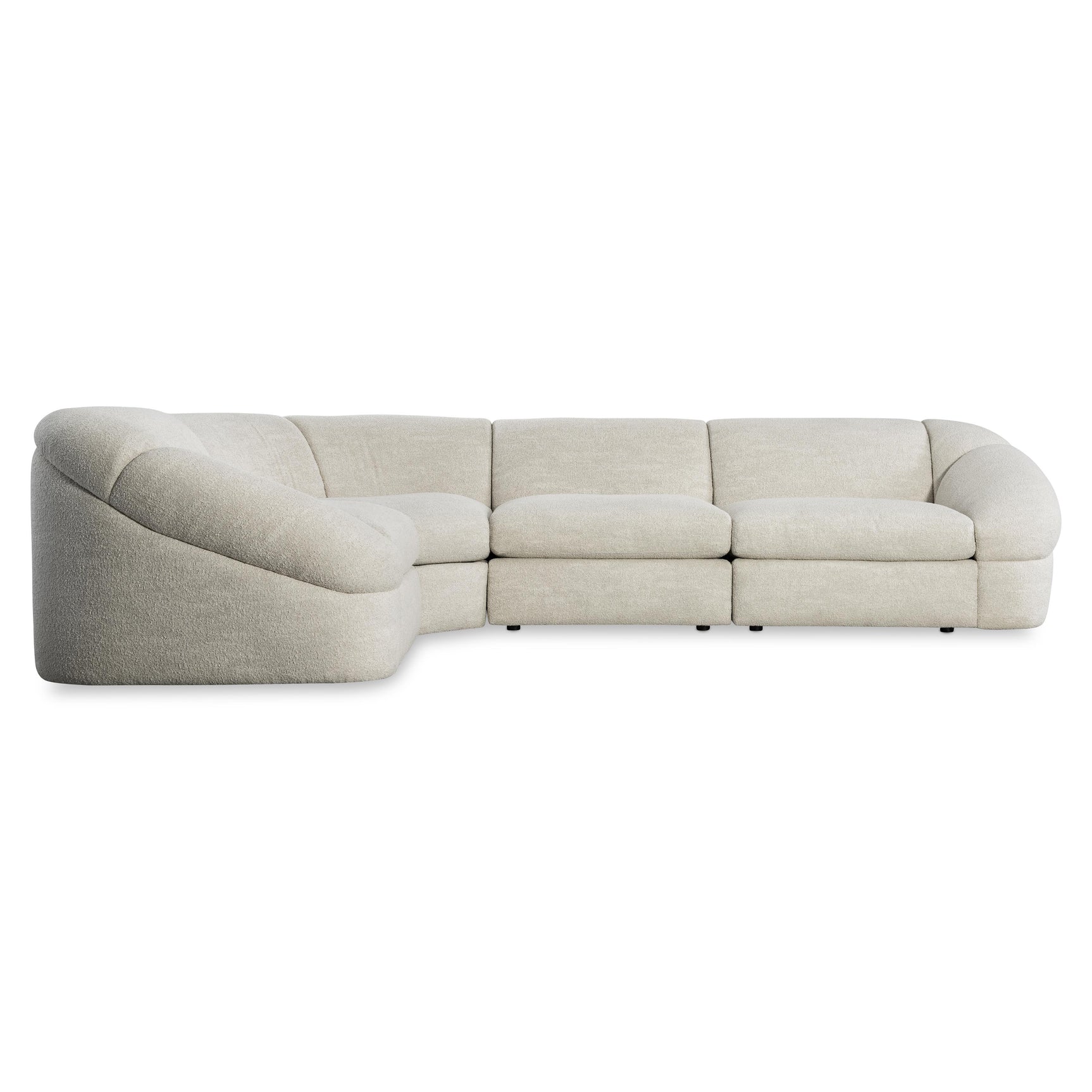 St. Tropez White/Cream Fabric Sectional - Ornate Home