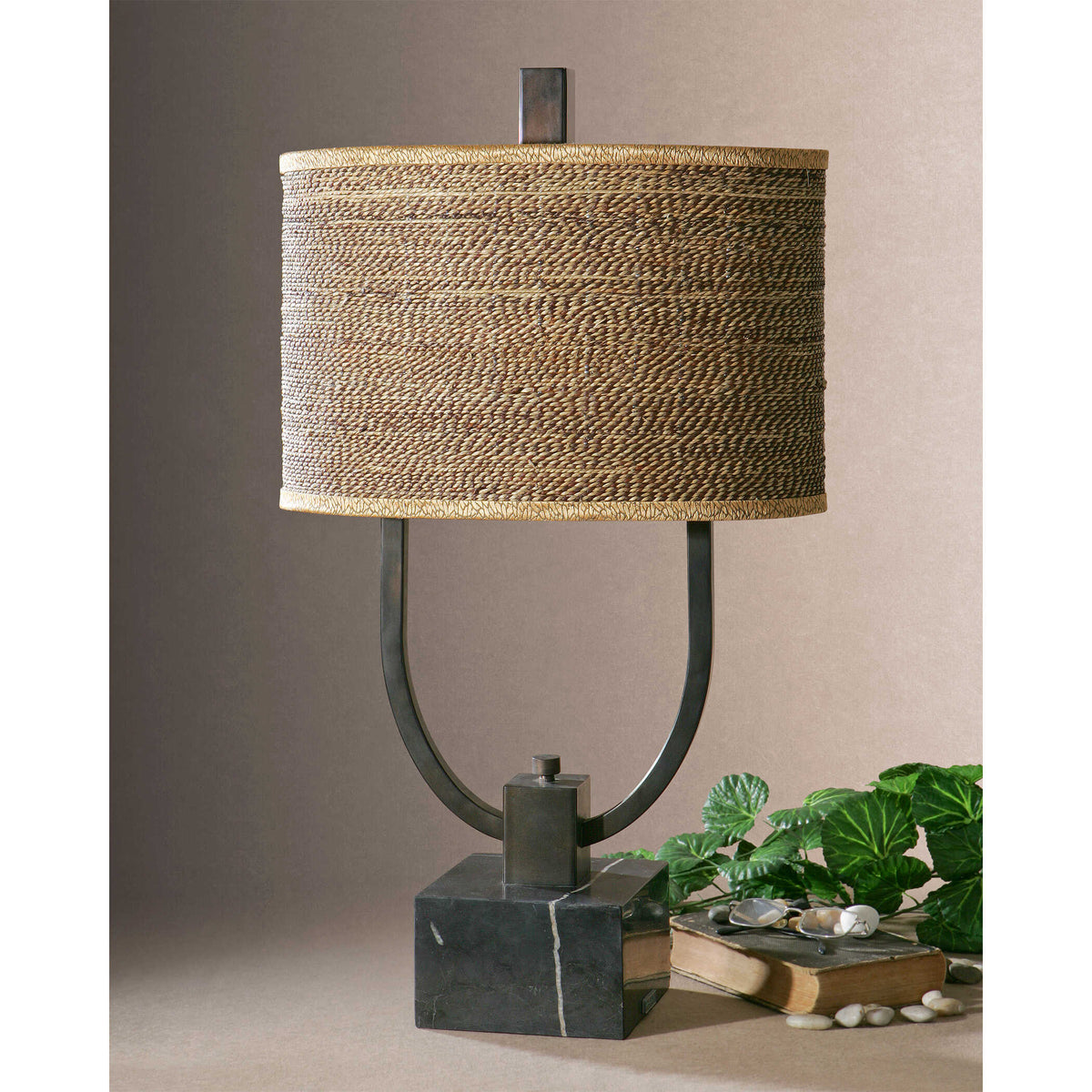Stabina Black/Bronze/Brown Metal Table Lamp - Ornate Home