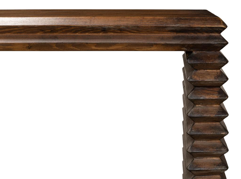 Stacked Brown Console Table - Ornate Home