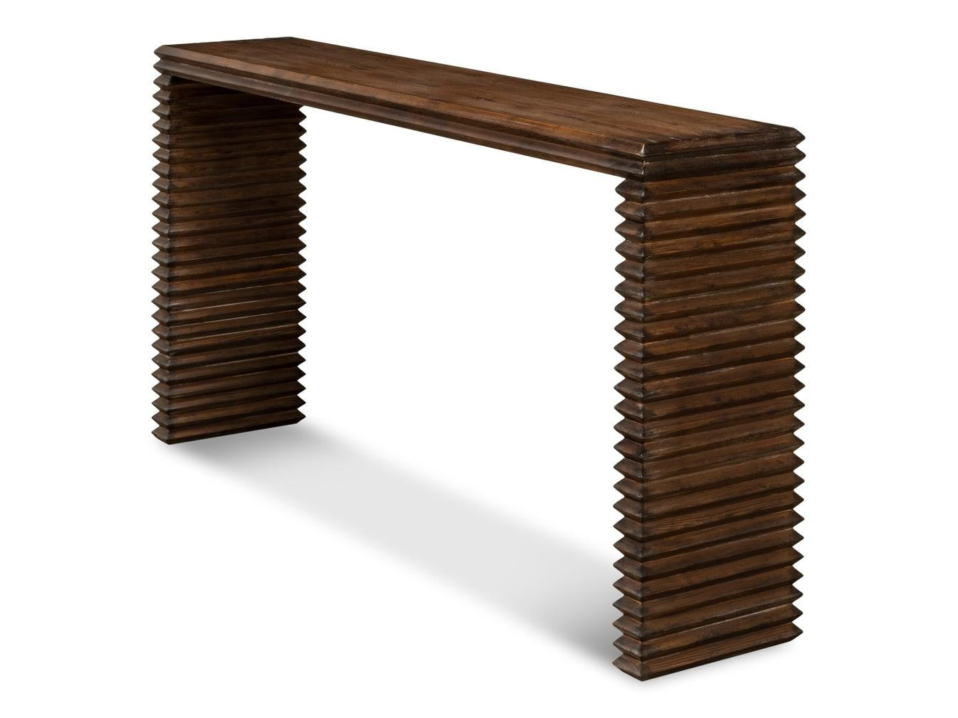 Stacked Brown Console Table - Ornate Home