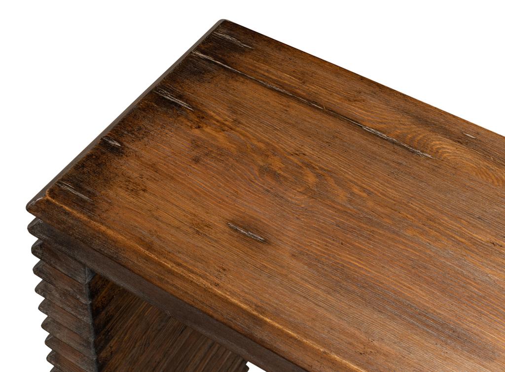 Stacked Brown Console Table - Ornate Home