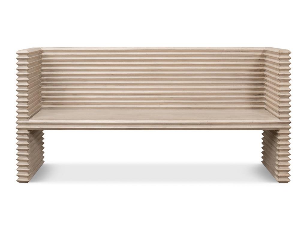 Stacked Grey Bench - Ornate Home