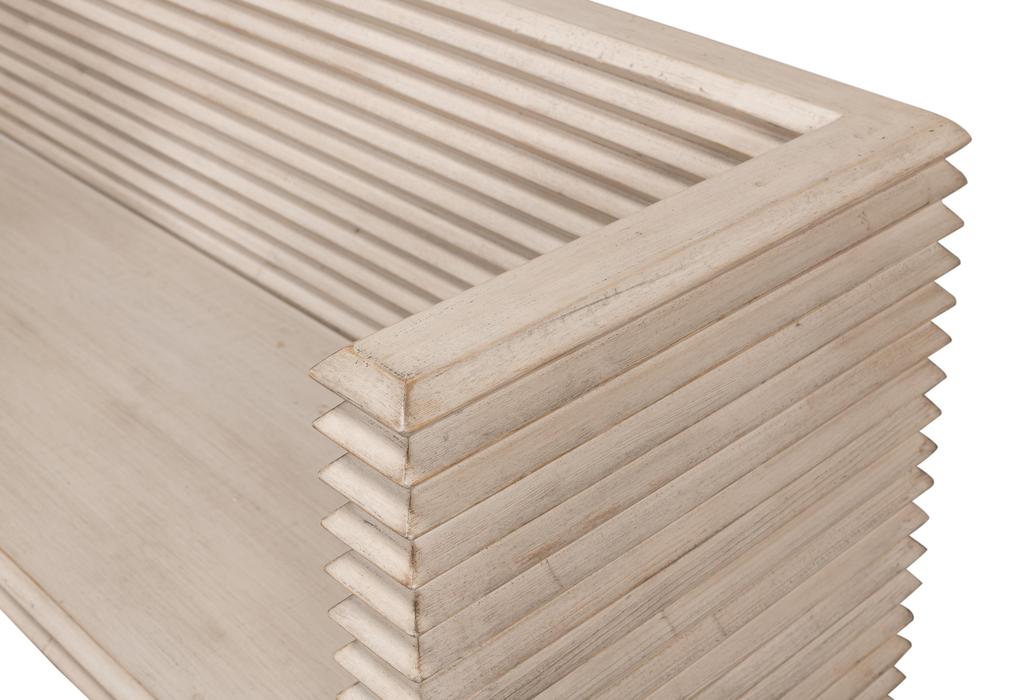 Stacked Grey Bench - Ornate Home