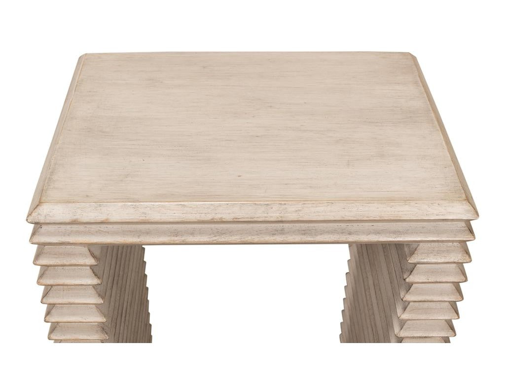 Stacked Grey Side Table - Ornate Home