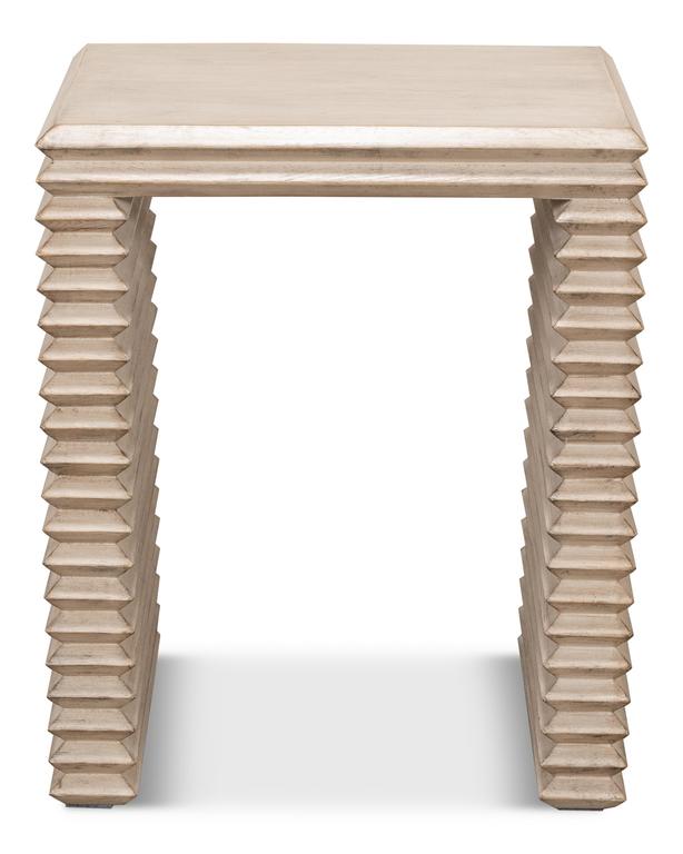 Stacked Grey Side Table - Ornate Home