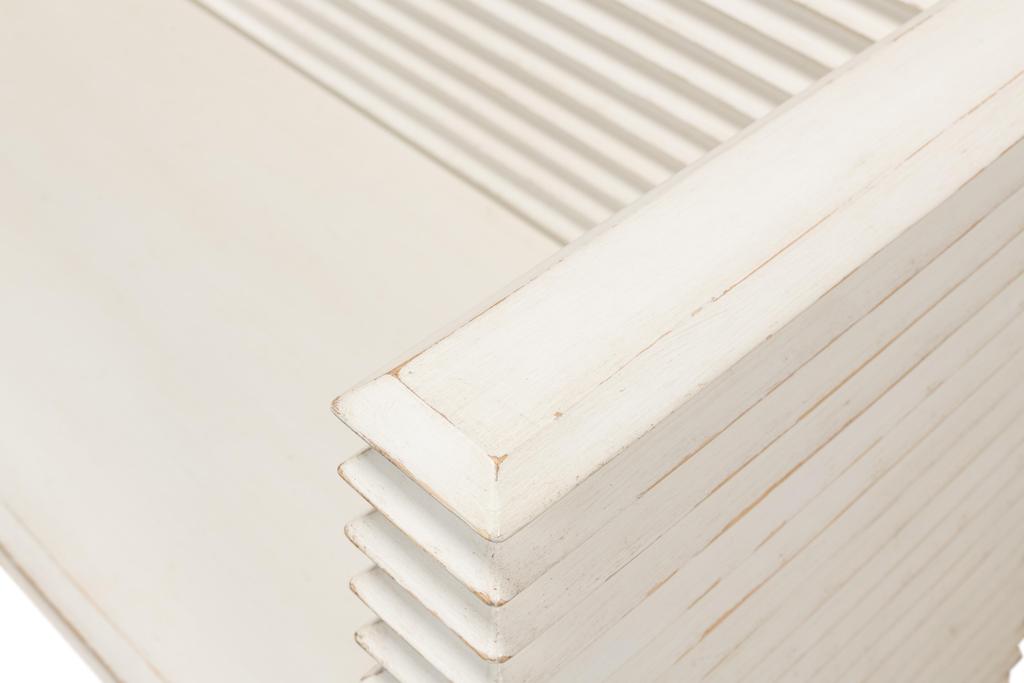 Stacked White Bench - Ornate Home