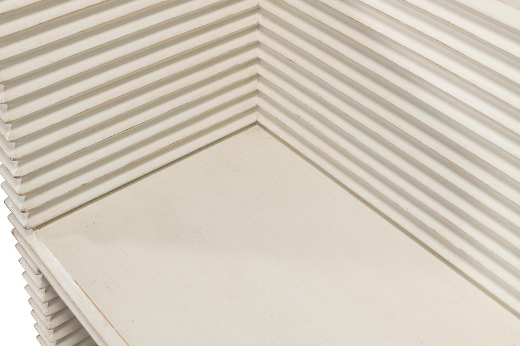 Stacked White Bench - Ornate Home