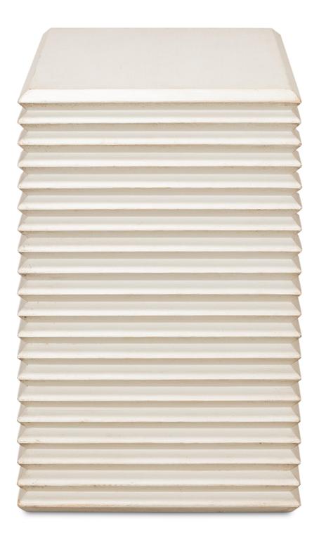 Stacked White Side Table - Ornate Home