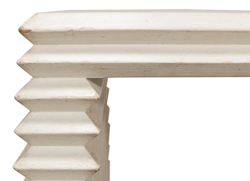 Stacked White Side Table - Ornate Home