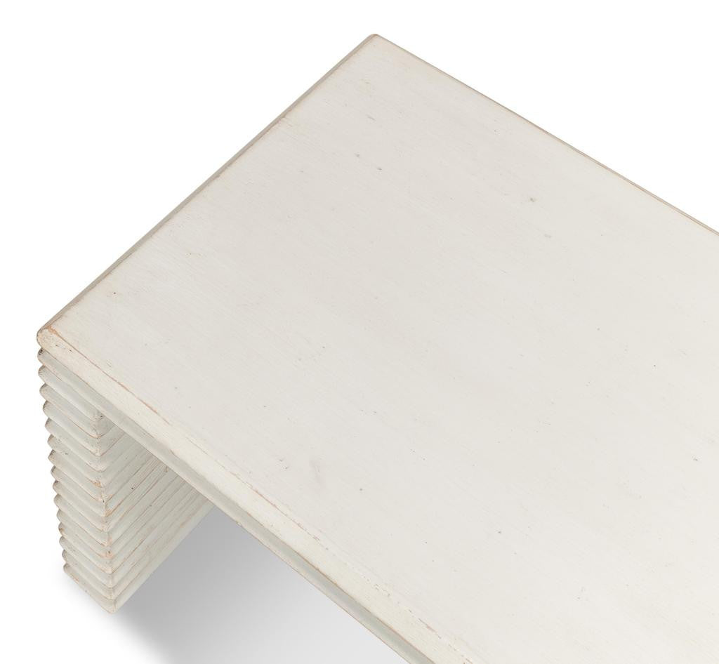 Stacked White Stool - Ornate Home