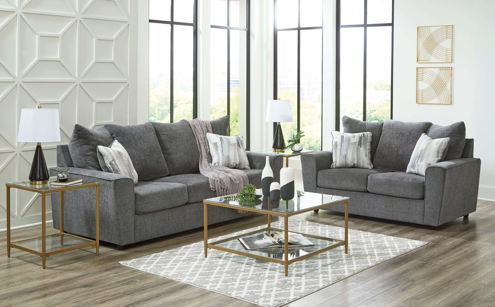 Stairatt Gravel Living Room Set / 2pc (Online Special Price) - Ornate Home