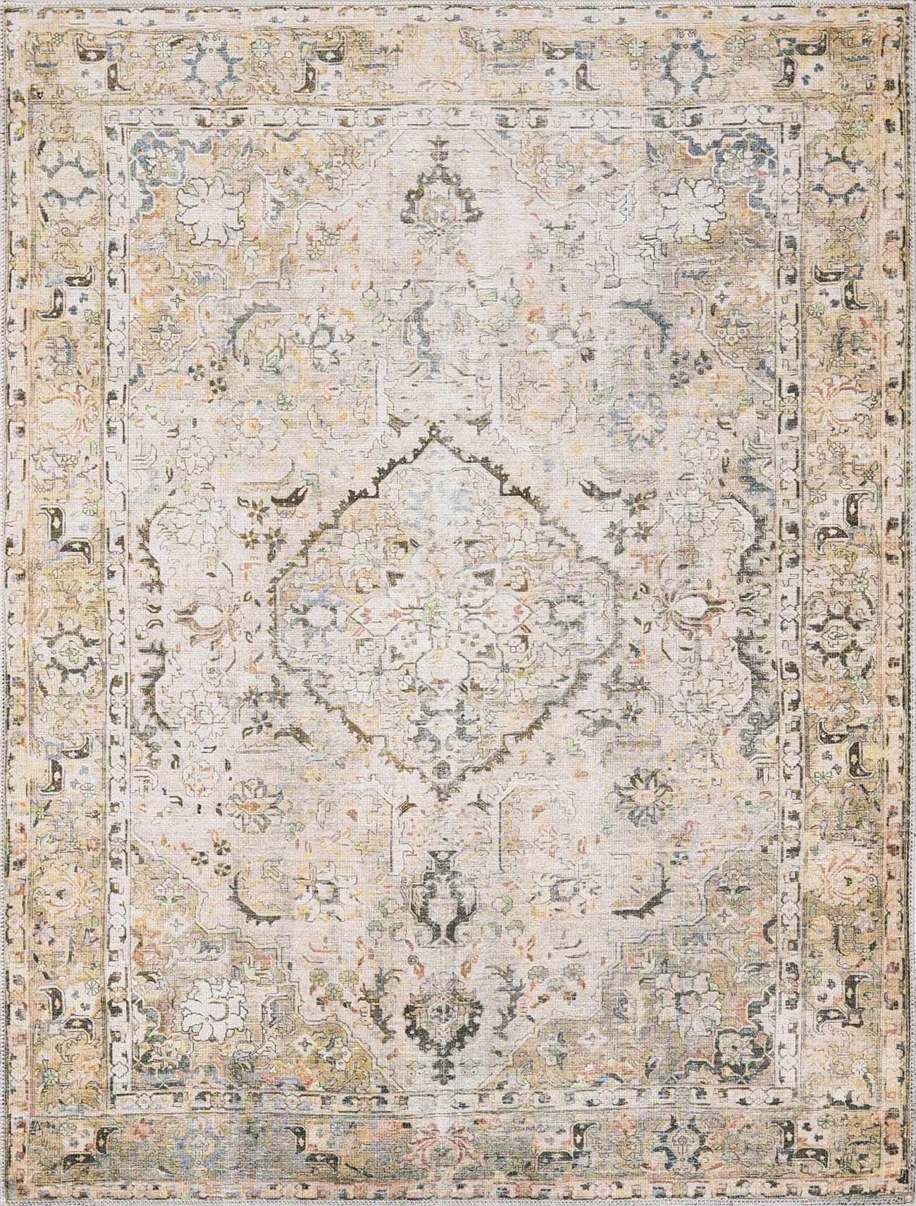 Standon Vintage Flat Pile Washable Rug - Ornate Home