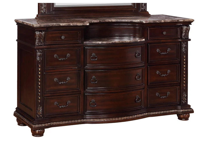 cherry brown dresser Crown Mark Stanley Cherry Brown Dresser