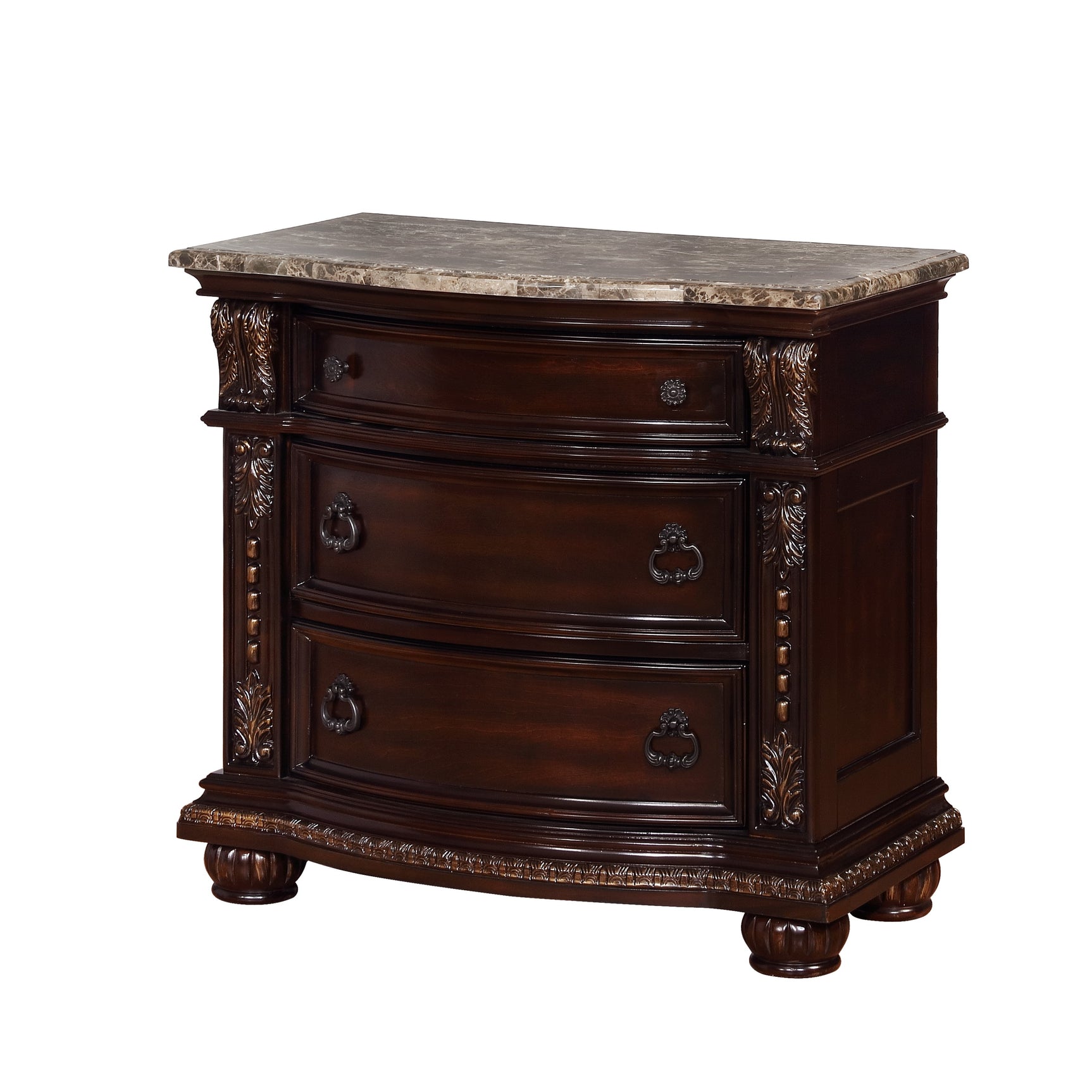 Stanley Cherry Brown Sleigh Bedroom Set - Ornate Home