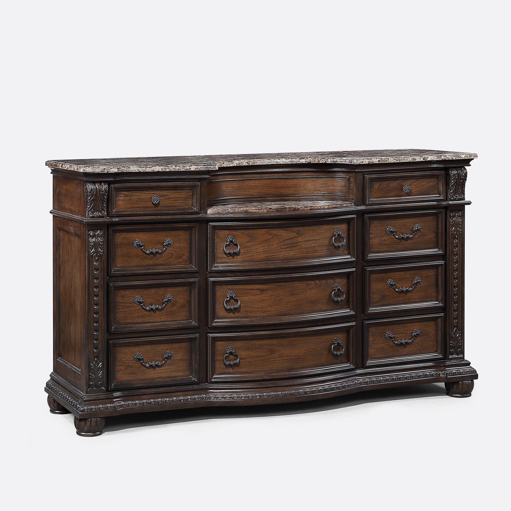 Stanley Coffee Brown Upholstered Sleigh Bedroom Set - Ornate Home