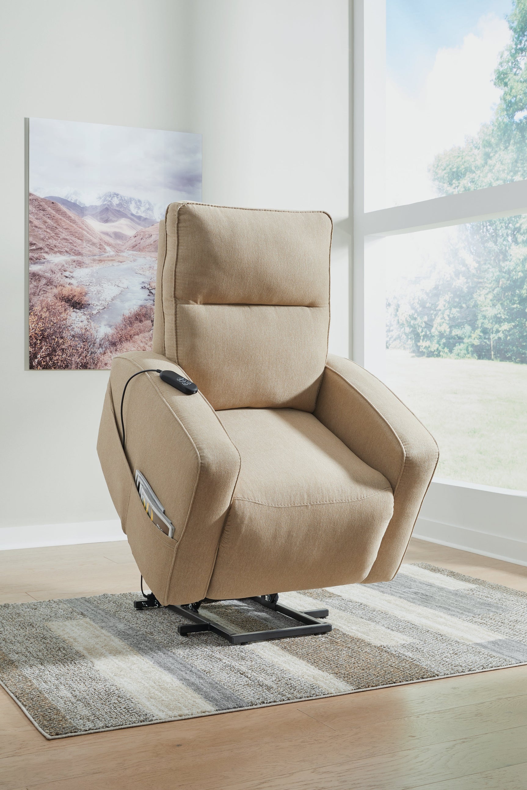 Starganza Taupe Power Lift Recliner - Ornate Home