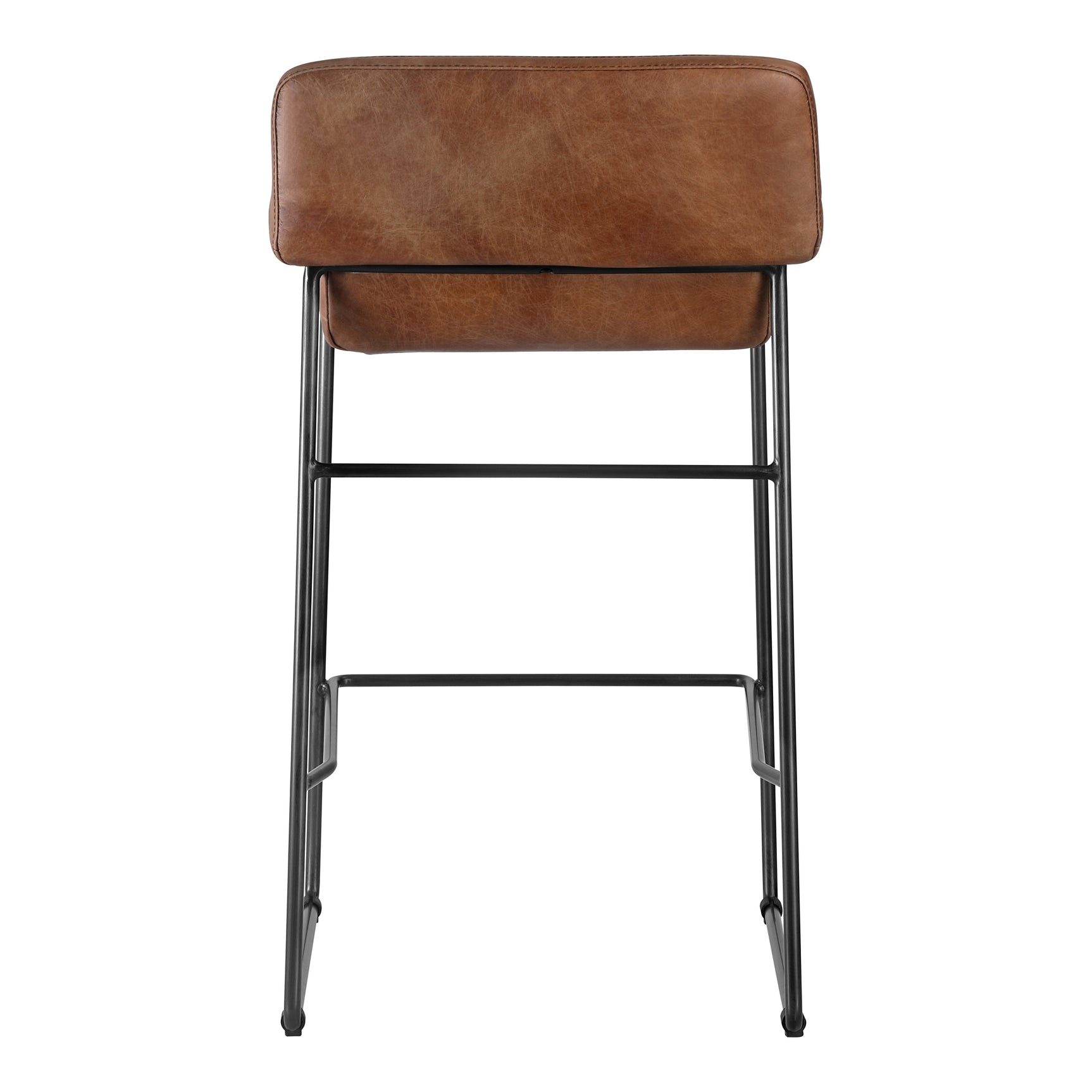 Starlet Brown Leather Counter Stool (Set of 2) - Ornate Home