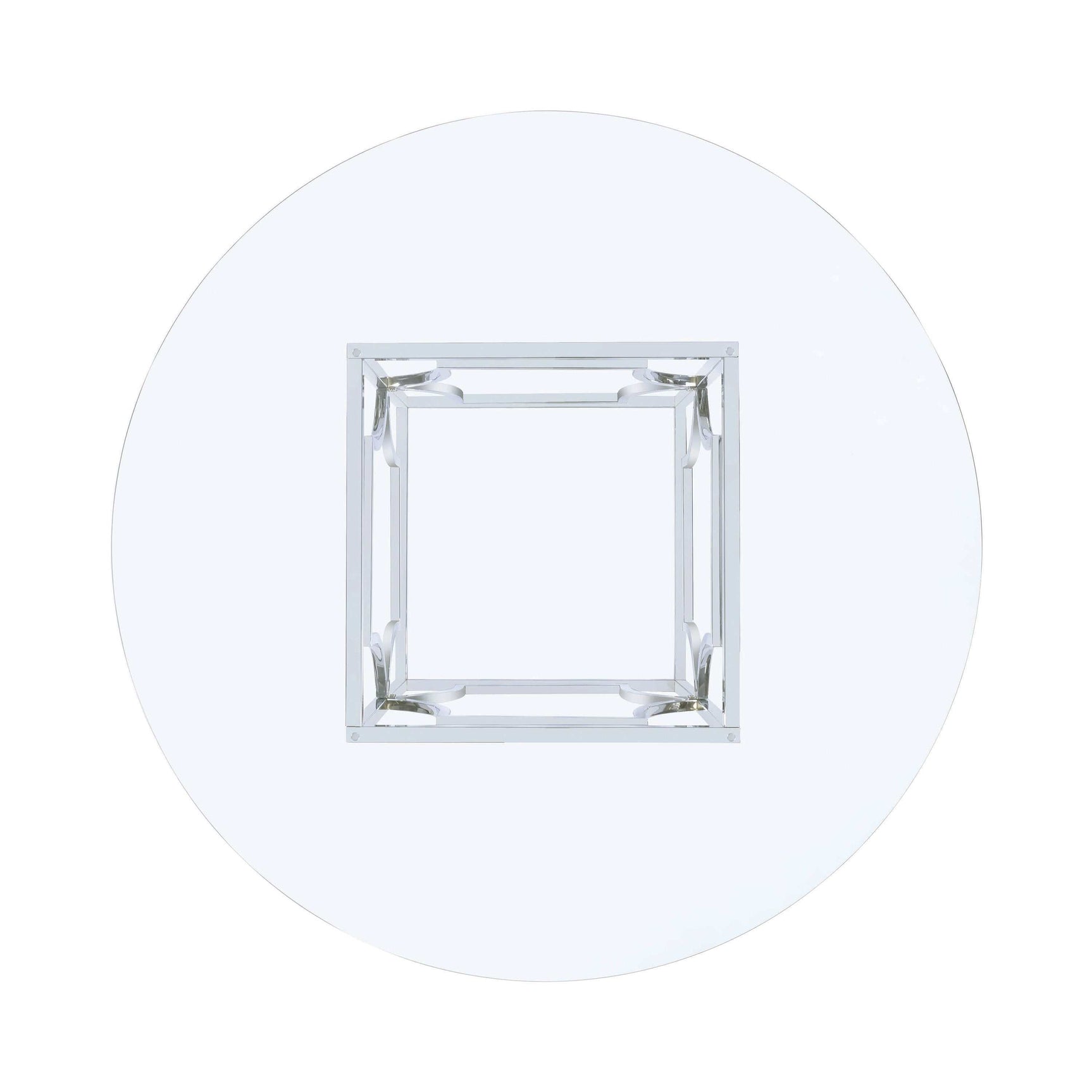 Starlight Chrome Square & Round Glass Top Dining Table - Ornate Home