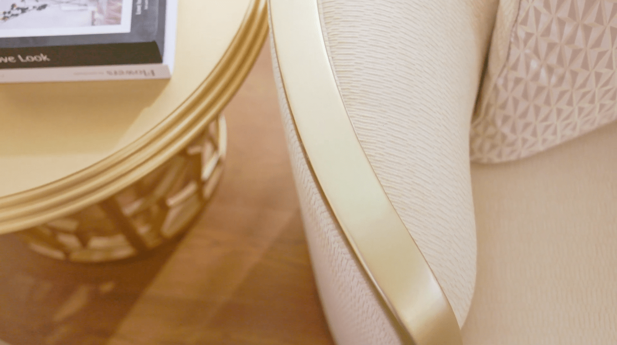 Starlight Manor Champagne Gold Loveseat / HD-L7006 - Ornate Home