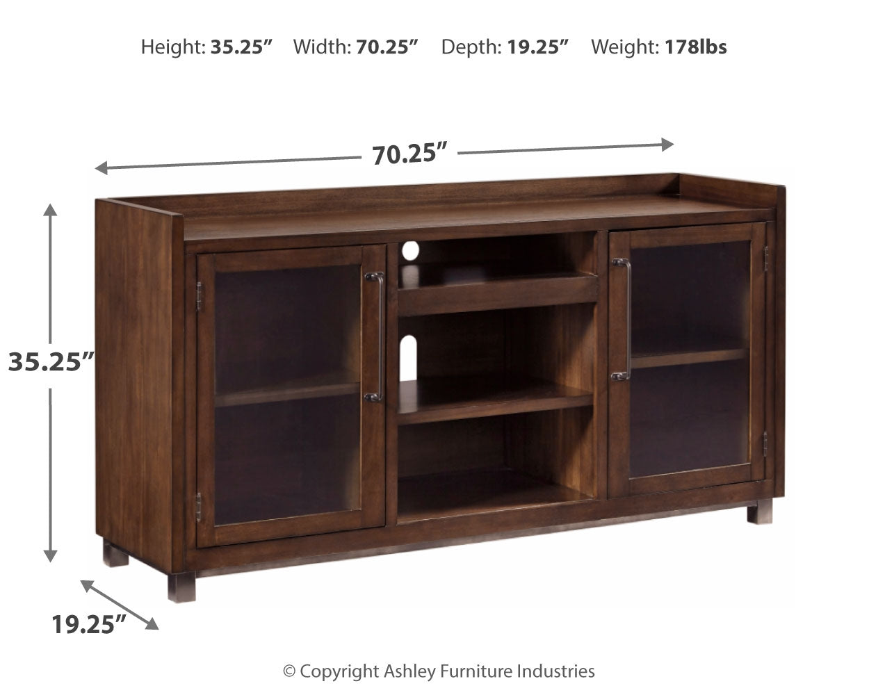 Starmore Brown 70" TV Stand - Ornate Home