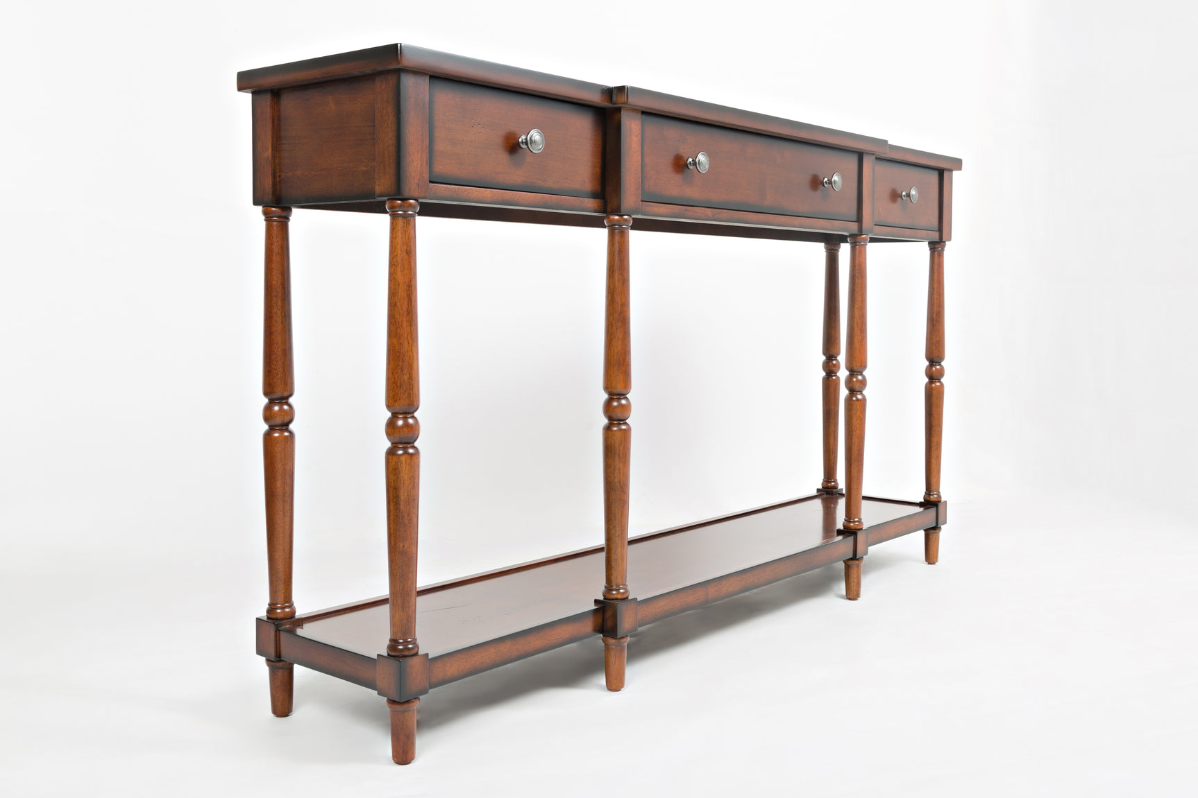 Stately Ant Mahogany Home Console - Ornate Home