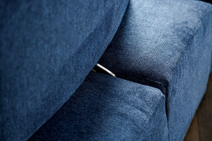 Stavanger Blue 2-Seater w/Rect. Ottoman - Ornate Home