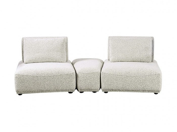 Stavanger Light Gray 2-Seater w/Ottoman - Ornate Home