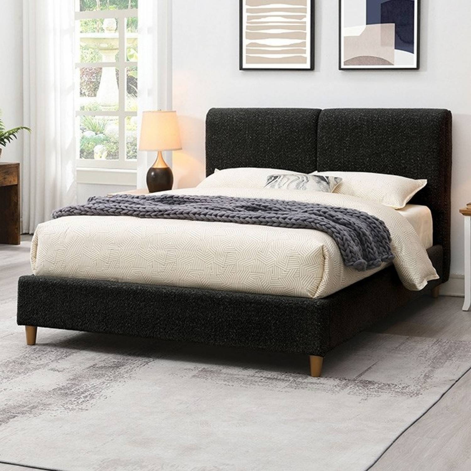 Stavern Black Queen Bed - Ornate Home