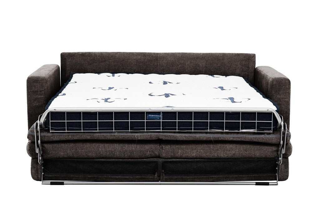 Stearns & Foster® Atillio Espresso Queen Sleeper Sofa w/ 6” Memory Foam Mattress - Ornate Home