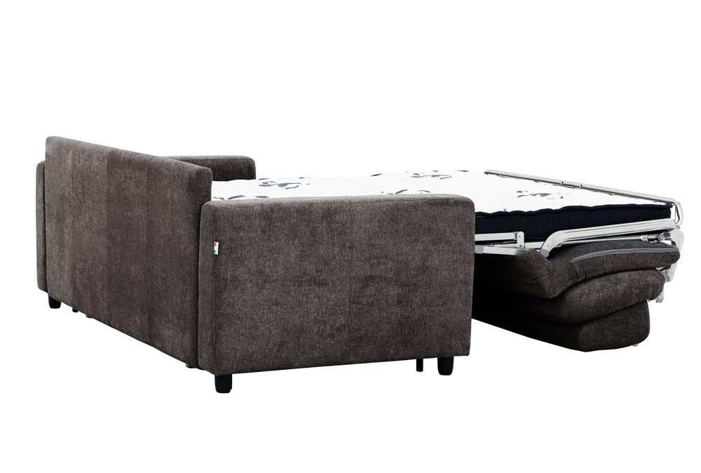 Stearns & Foster® Atillio Espresso Queen Sleeper Sofa w/ 6” Memory Foam Mattress - Ornate Home