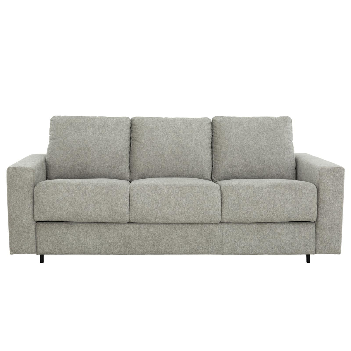 Stearns & Foster Leonardo Grey Queen Sleeper Sofa w/ 8” Hybrid Mattress - Ornate Home