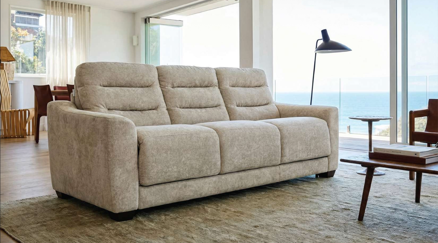 Stearns & Foster® Luca Beige Queen Sleeper Sofa w/ Pocket Coil Mattress - Ornate Home