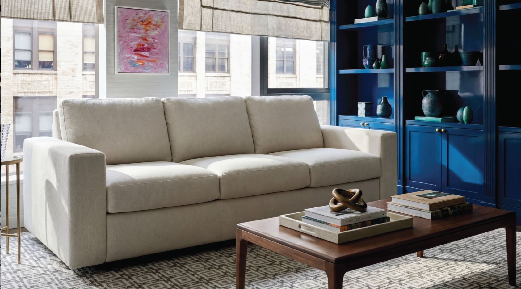 Stearns & Foster® Paolo Ivory Queen Sleeper Sofa w/ Memory Foam Mattress - Ornate Home