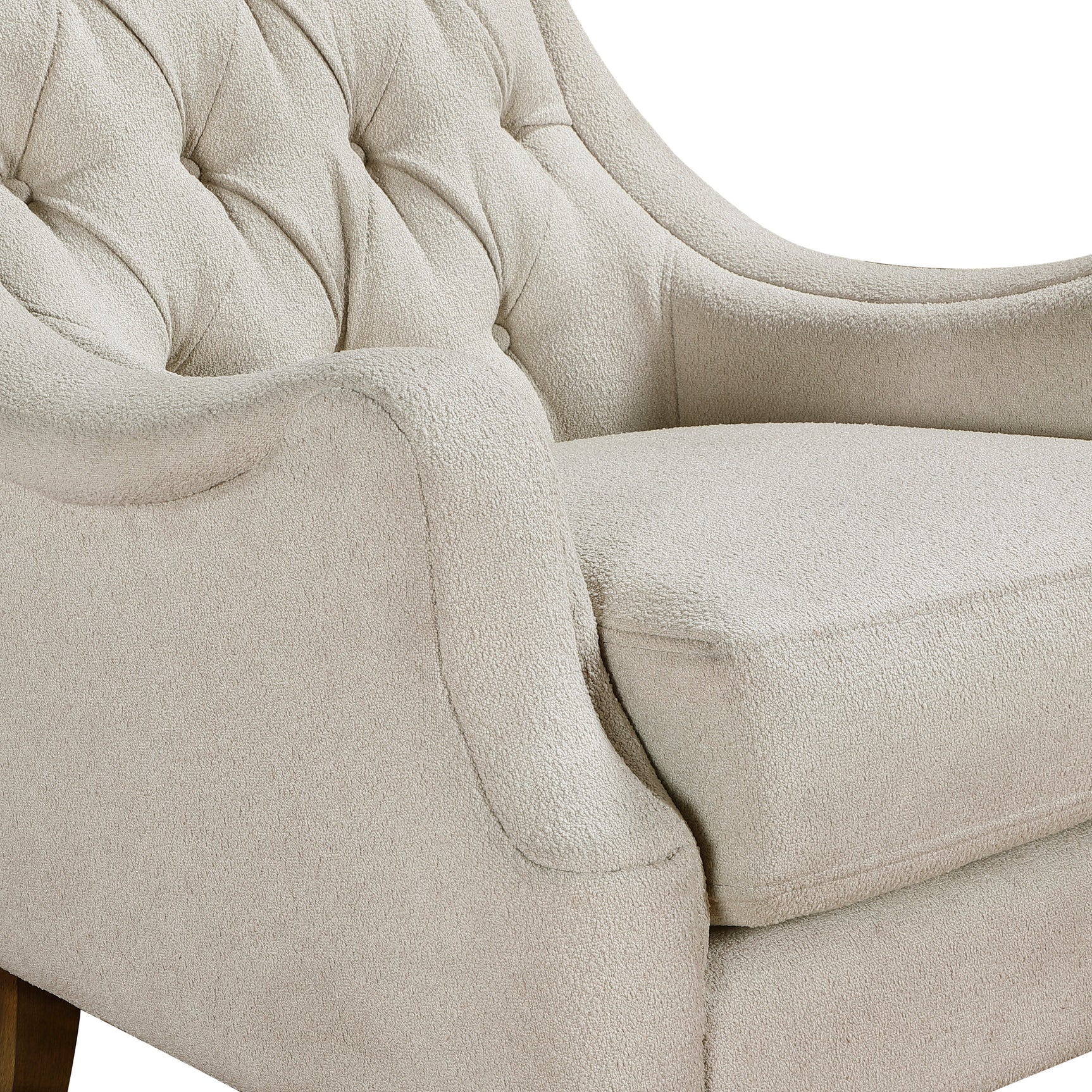 Stella Beige Boucle Accent Chair - Ornate Home