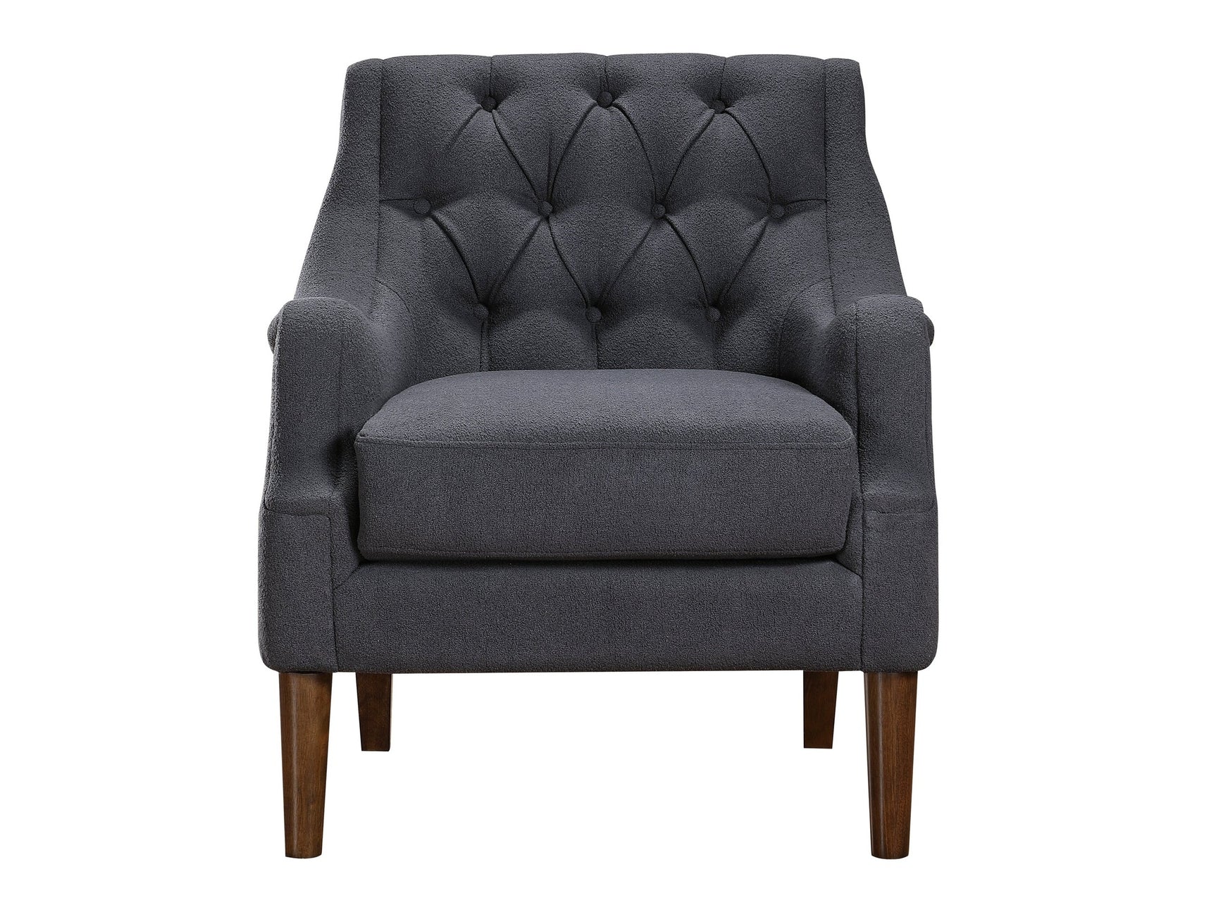 Stella Dark Gray Boucle Accent Chair - Ornate Home