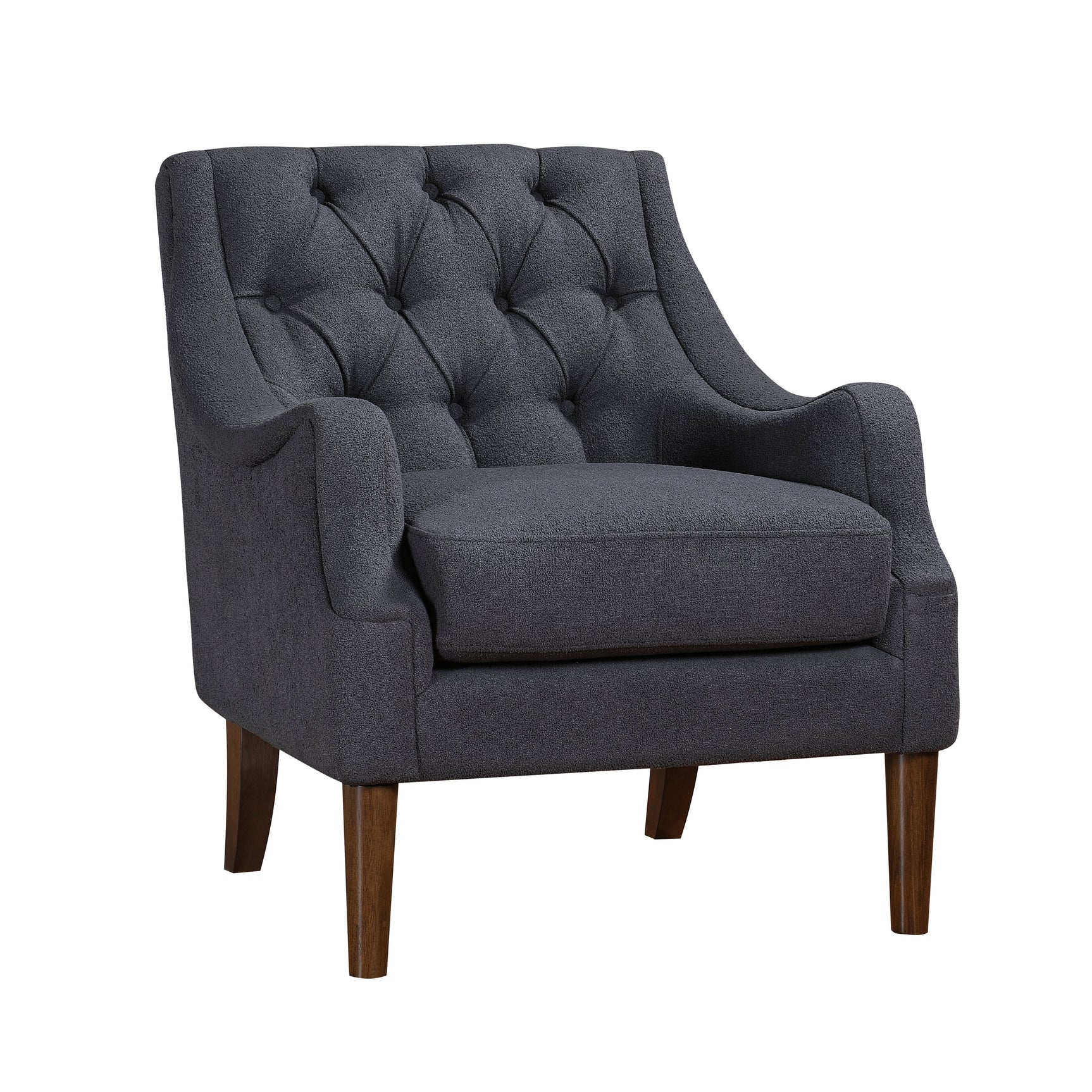 Stella Dark Gray Boucle Accent Chair - Ornate Home