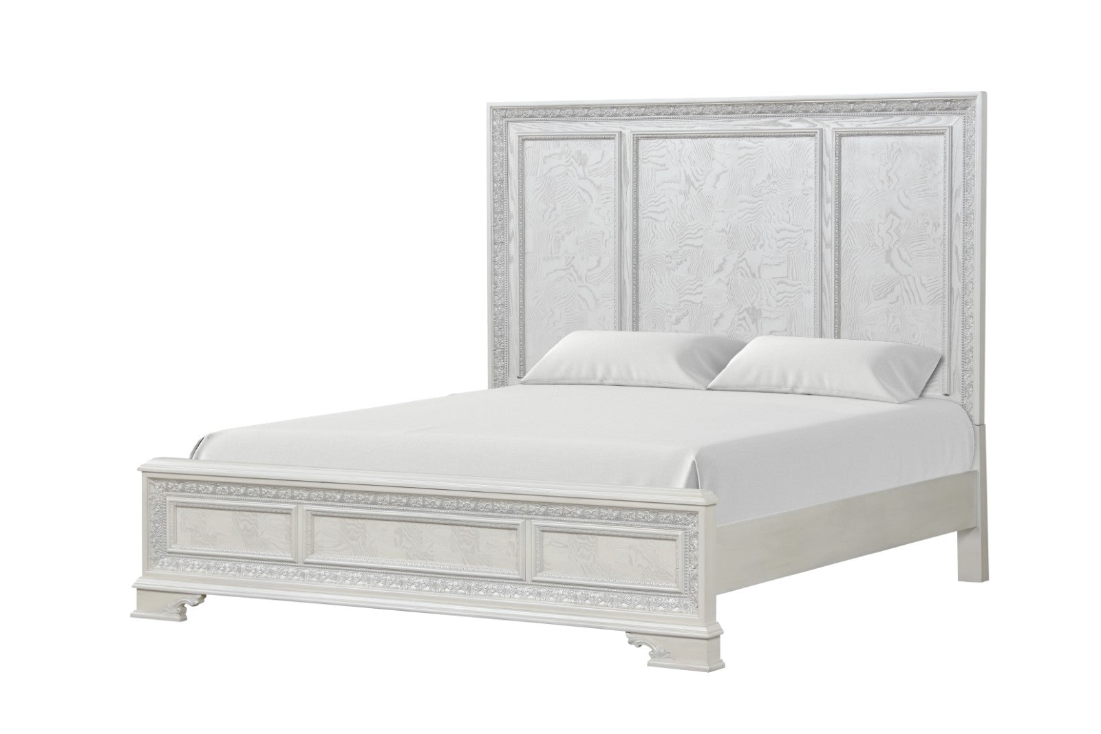 Stella Mia Creamy White Eastern King Bed - Ornate Home