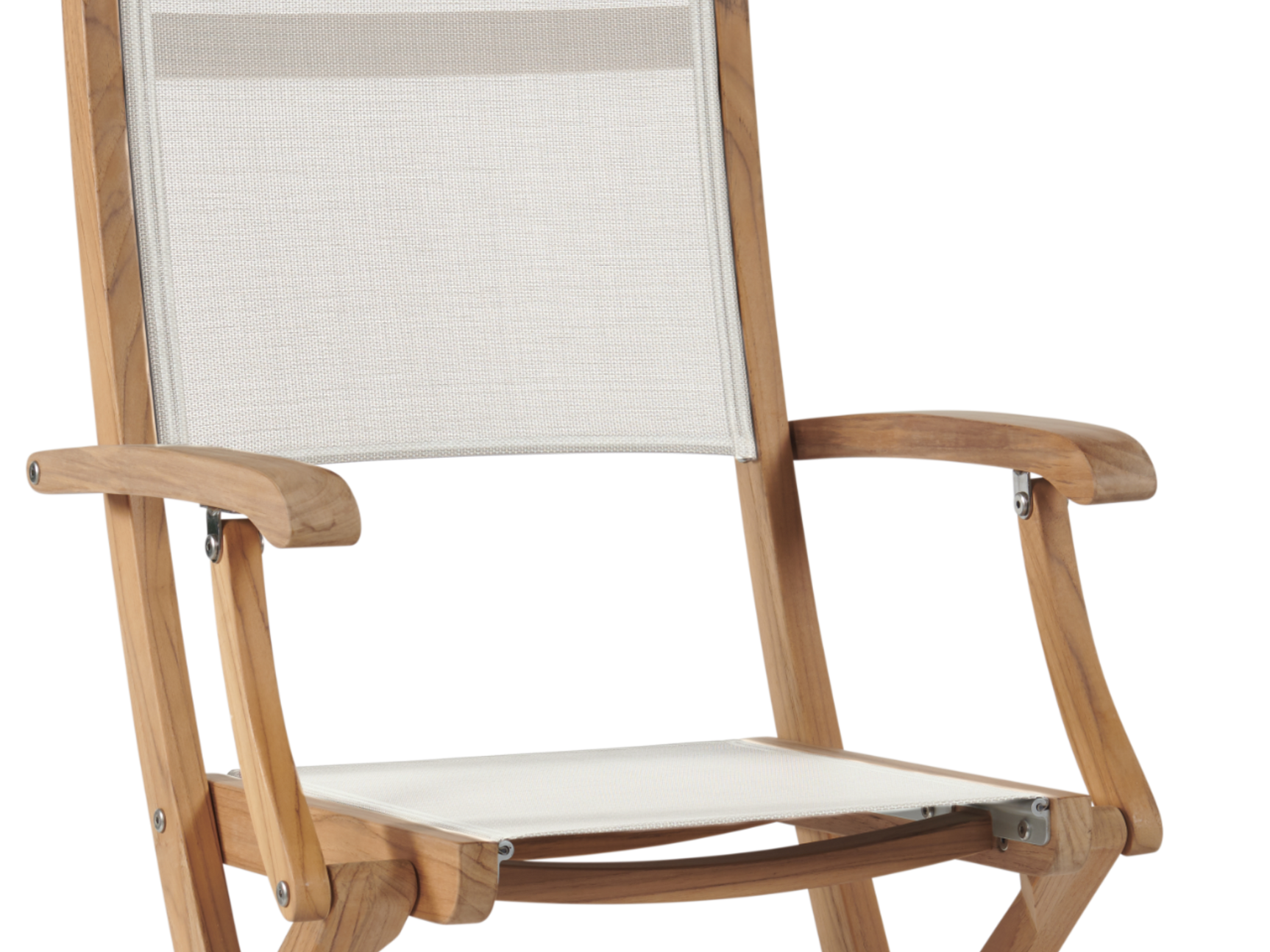 Stella Teak White Outdoor Dining Folding Armchair - Ornate Home