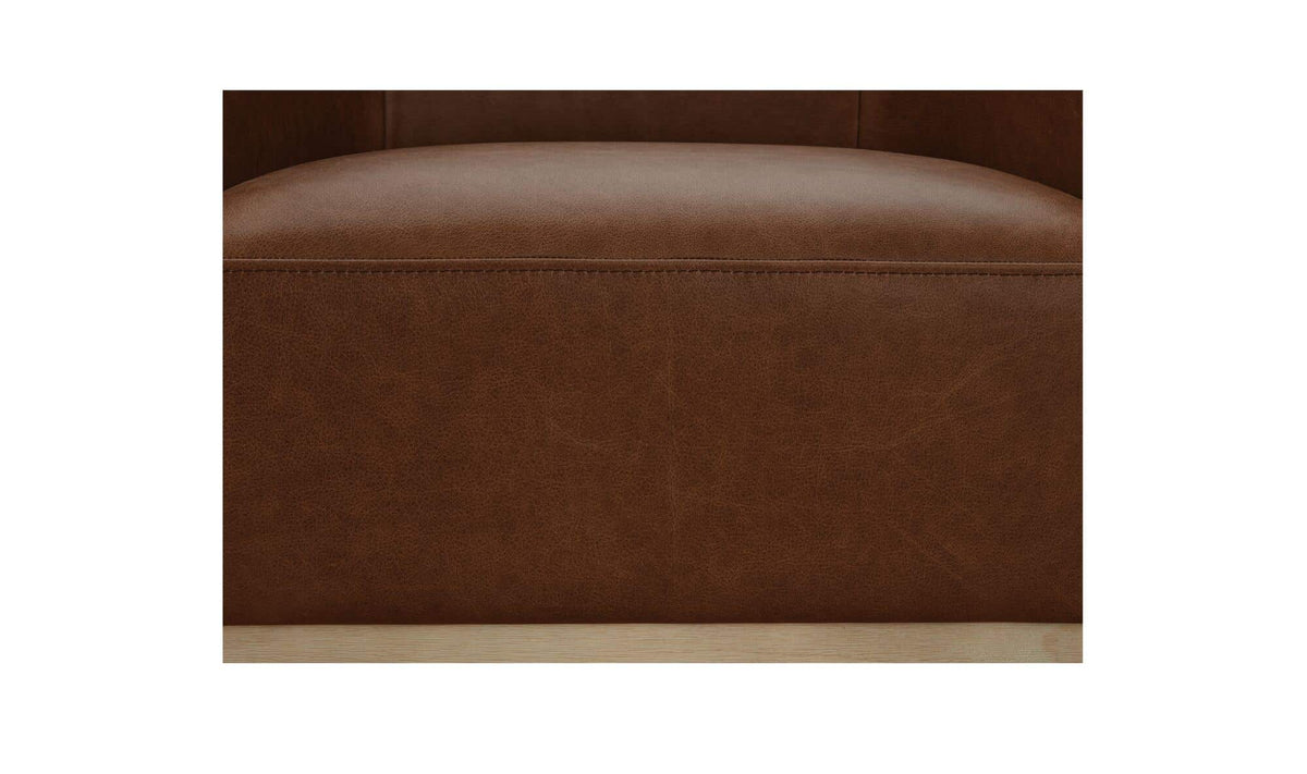 Stellan Brown Leather Accent Chair - Ornate Home