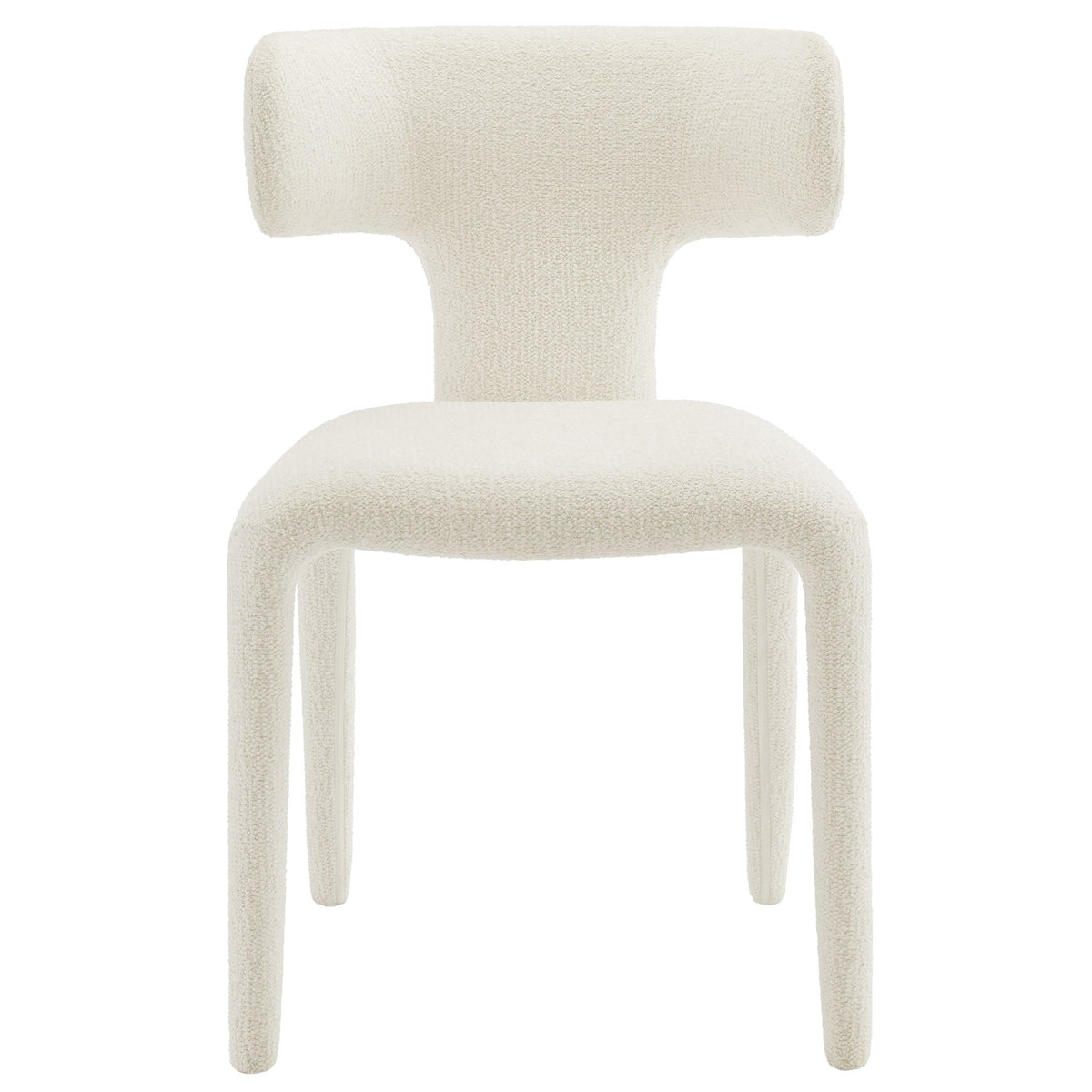 Stellan Cream Curved Back Boucle Upholstered Dining Chair (Set of 2) - Ornate Home