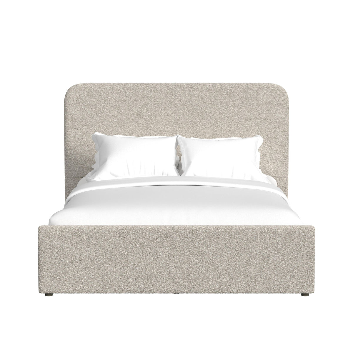 Stellar Beige Boucle Full UPH Bed with 13 Slats - Ornate Home