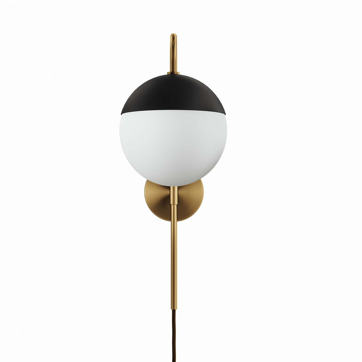 Stellar Opal Satin Brass 1-Light Wall Sconce - Ornate Home