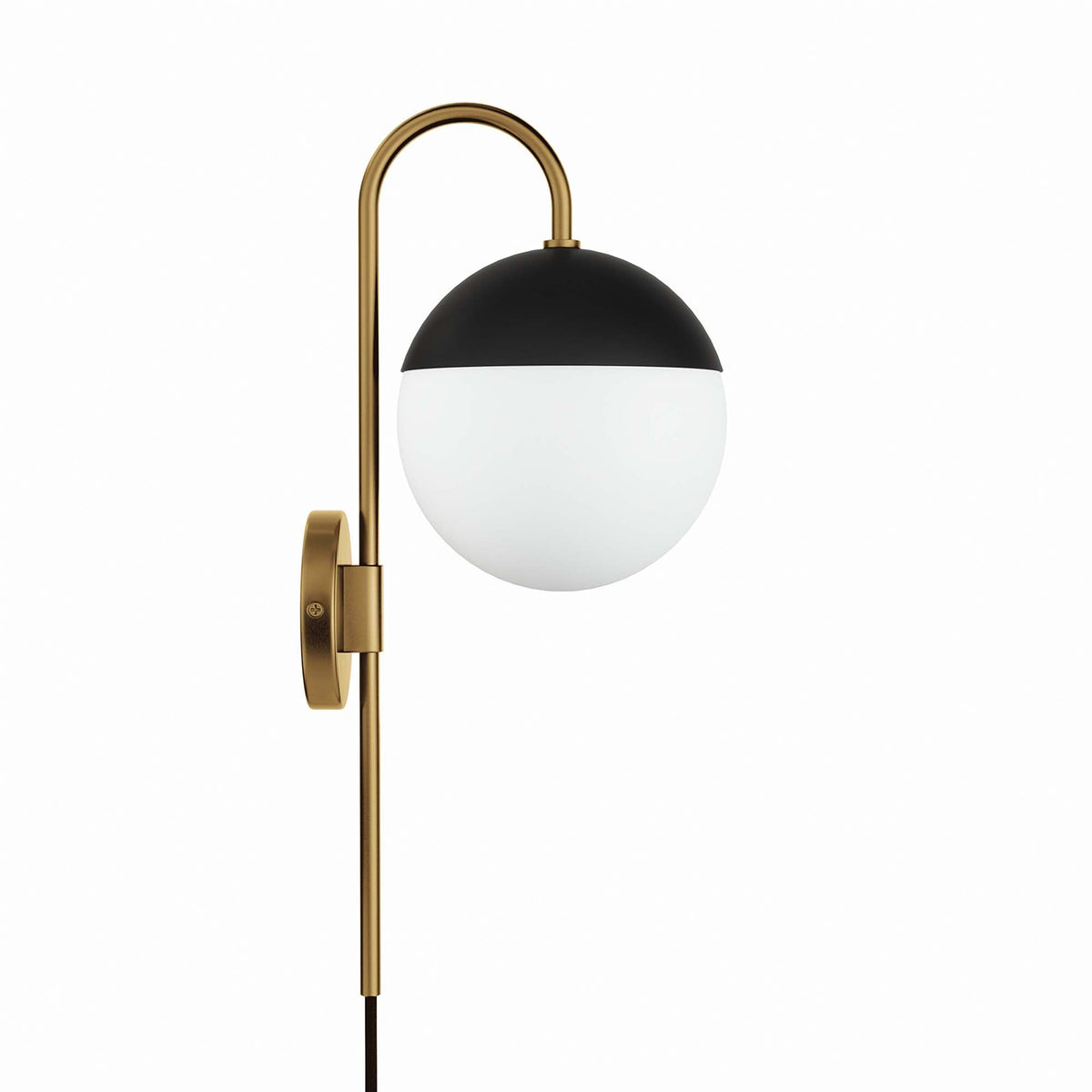 Stellar Opal Satin Brass 1-Light Wall Sconce - Ornate Home