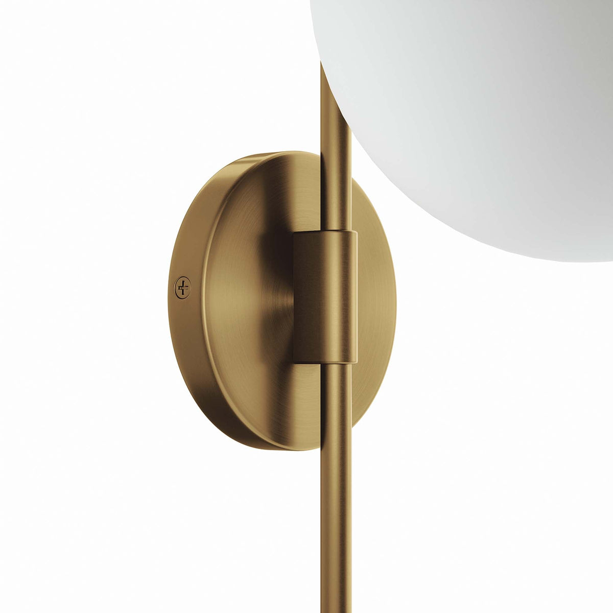Stellar Opal Satin Brass 1-Light Wall Sconce - Ornate Home