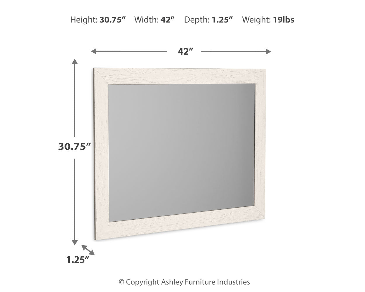 Stelsie White Bedroom Mirror (Online Special Price) - Ornate Home