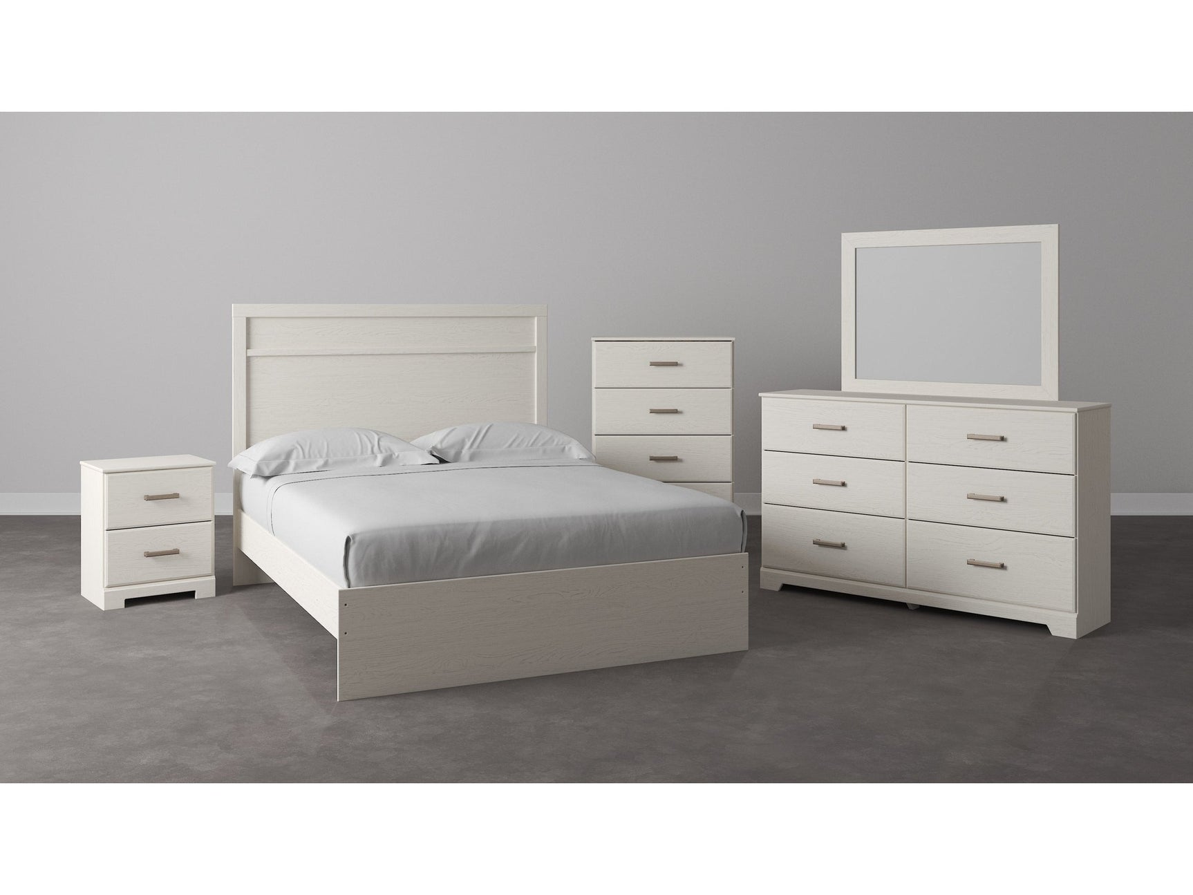 Stelsie White Dresser and Mirror (Online Special Price) - Ornate Home