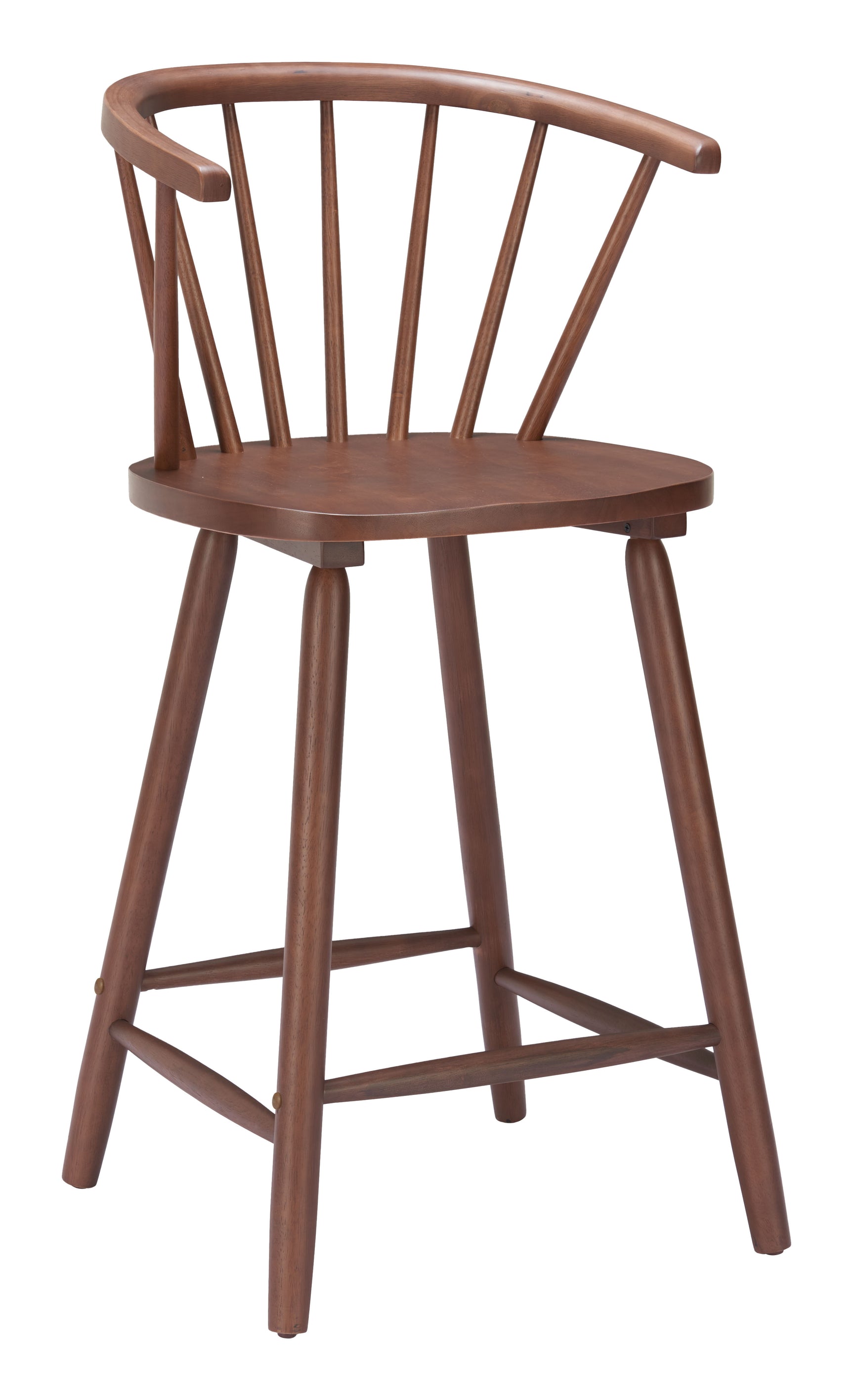 Stenger Walnut Counter Stool (Set of 2) - Ornate Home