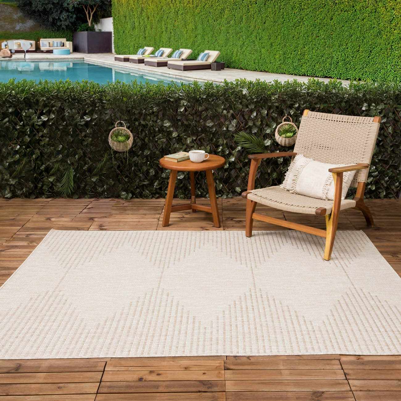 Stephan Beige Outdoor Rug - Ornate Home